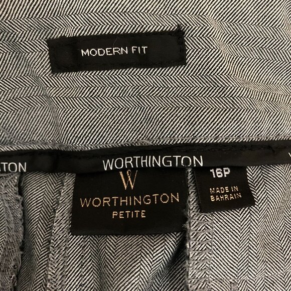 Worthington Modern Fit Women's Gray Dress Pants Sz 16P - Picture 11 of 13
